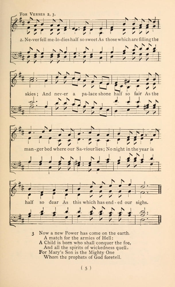 Manger Throne 2 Christmas Carols New & Old 1850 Canvas Art - (24 x 36)