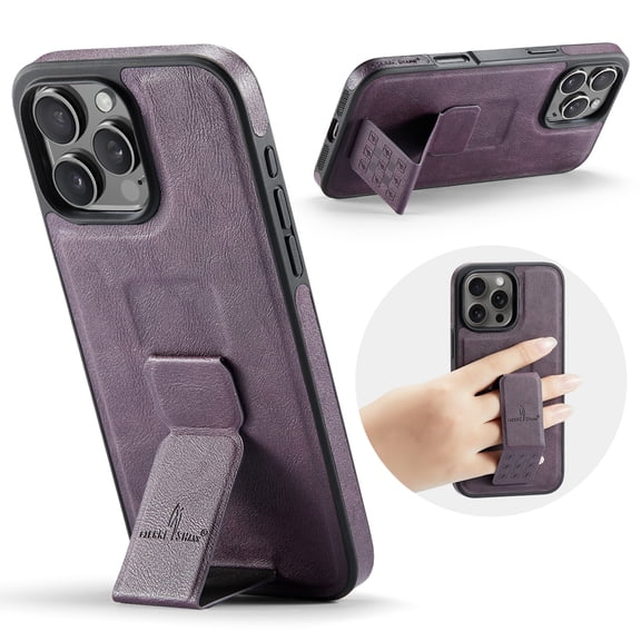 Mangetic Case for Apple iPhone 12 Pro / iPhone 12 6.1", Foldable Kickstand Slim Fit Back Cover Compatible with Car Mount Drop Protective Shockproof Phone Case for iPhone 12 Pro / 12 6.1",Purple