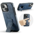 thumbnail image 1 of Mangetic Case for Apple iPhone 13, Foldable Kickstand Slim Fit Back Cover Compatible with Car Mount Drop Protective Shockproof Phone Case for iPhone 13, Blue, 1 of 6