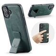 thumbnail image 1 of Mangetic Case for Apple iPhone 16 Plus, Foldable Kickstand Slim Fit Back Cover Compatible with Car Mount Drop Protective Shockproof Phone Case for iPhone 16 Plus, Green, 1 of 6
