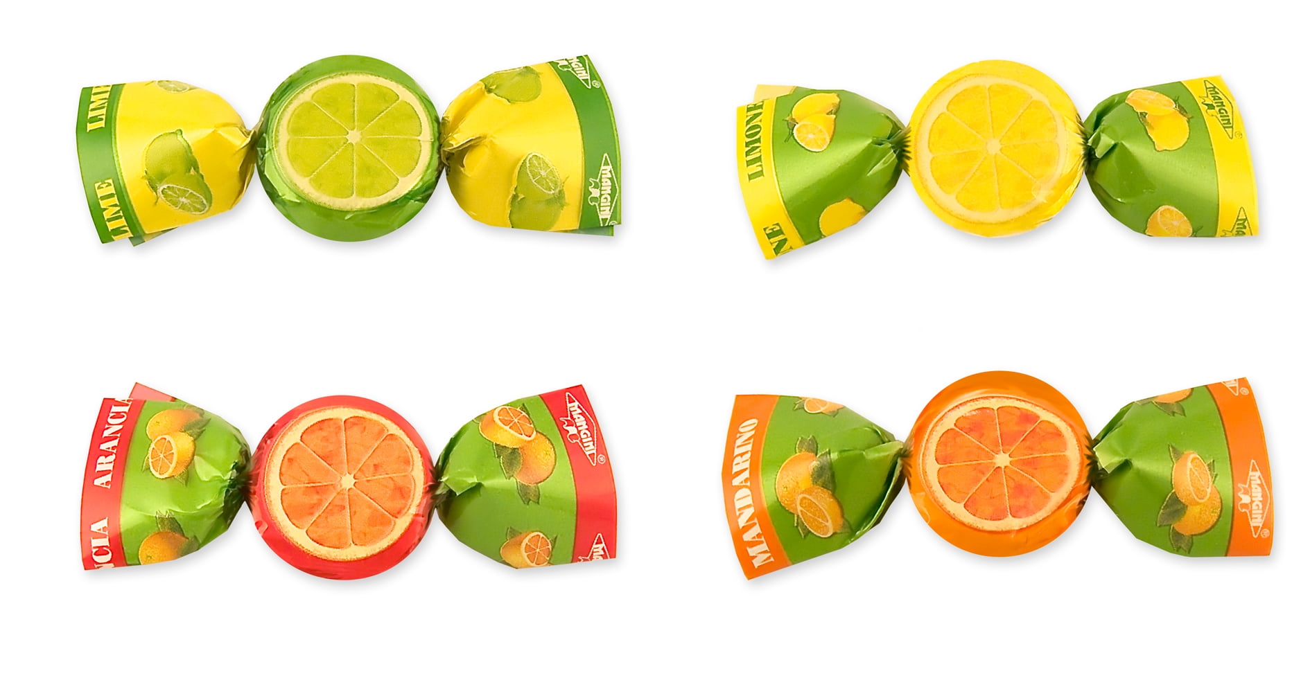 Mangini, Italian Citrus Blend Hard Candies (Agrumi) (2.200 Lbs)