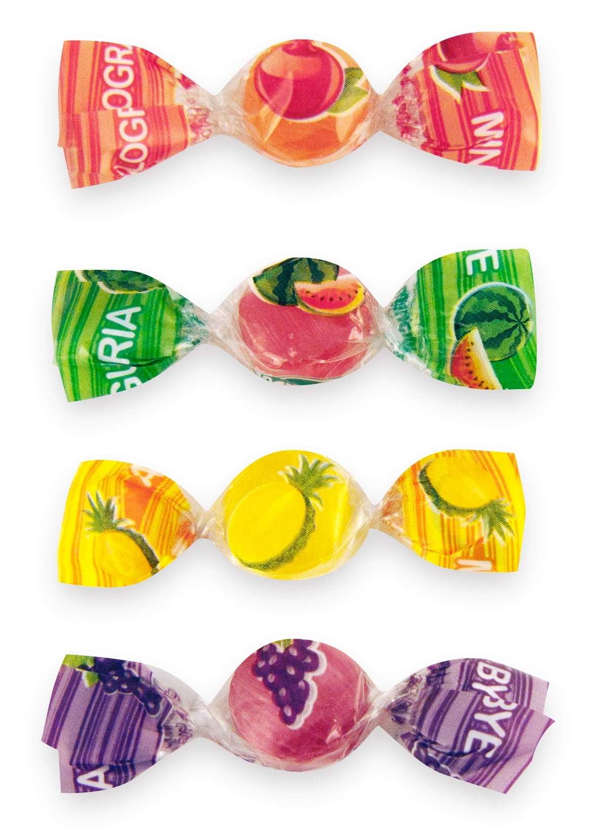 Mangini, Italian Fruit Mix Mini Hard Candy Bonbons (Bye Mini) (2.200 Lbs)