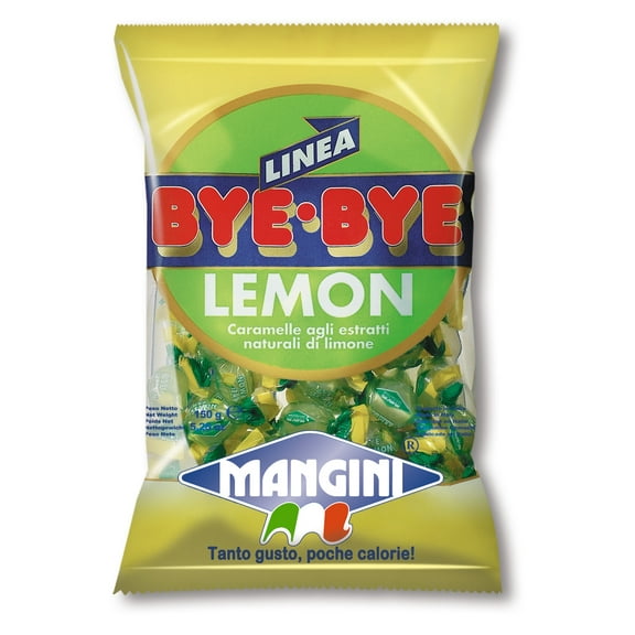 Mangini Lemon Italian Mini Candy, 150g Bag (Pack of 5) - Lemon-Flavored