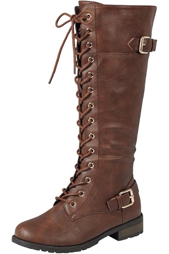 Mango 27 Womens Knee High Buckle Riding Boots