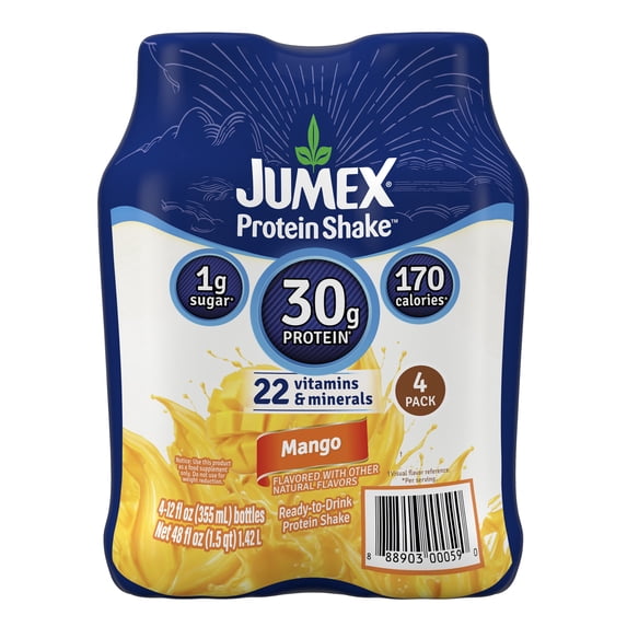 Jumex Protein Shake Mango, 30g Protein, 12 fl oz, 4 Pack