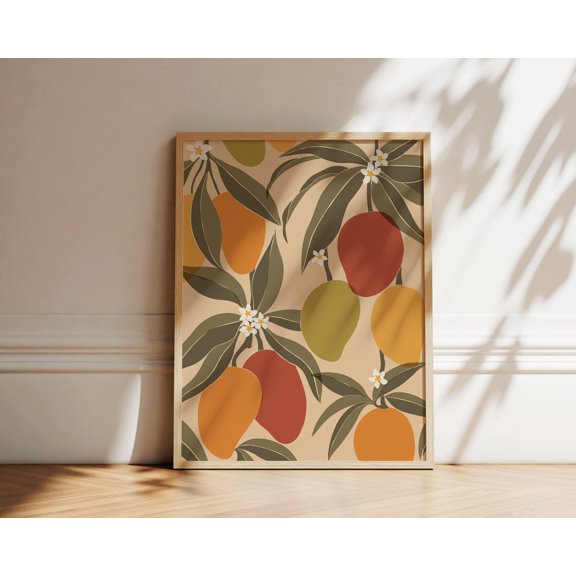 Mango Botanical Print Abstract Kitchen Wall Art ( )