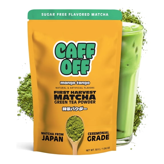 Mango Ceremonial Grade Matcha from Japan 1.06 oz – Sugar Free, First Harvest, Heavy Metals Tested