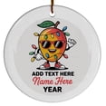thumbnail image 1 of Mango Christmas Ornament Gifts for Baby Boy Girl Friends Besties, Vegetable Lovers Christmas Ornament Tree, Custom Name Text Mango Fruits Lovers Christmas Ornaments, 1 of 5