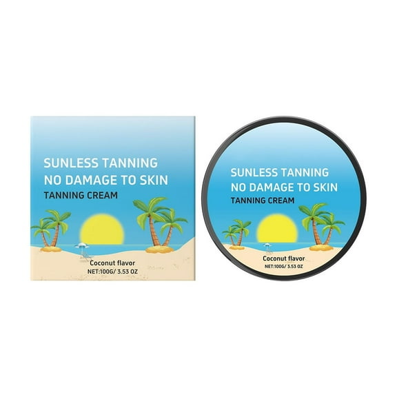 Mango Coconut Scented Tanning Cream 3.5 oz, Creates Beautiful Brown Tan, Easy to Apply without Streaking