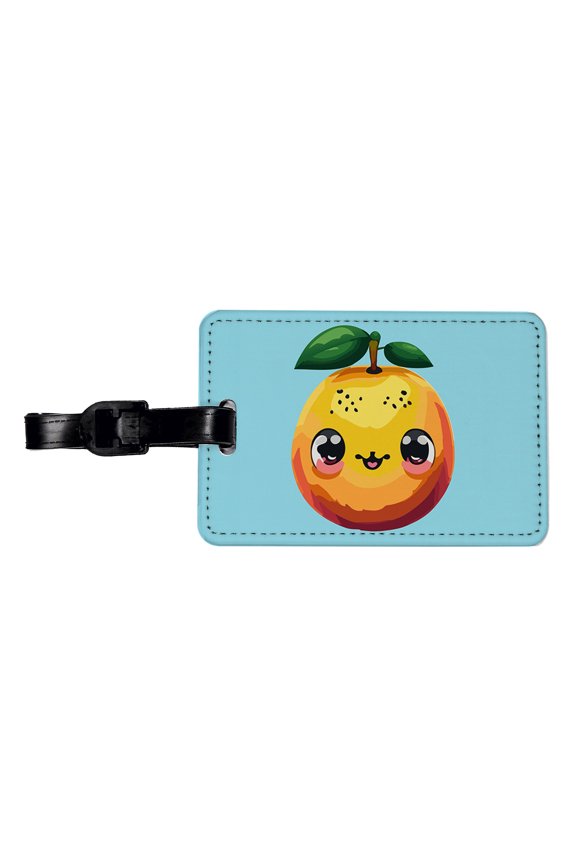 Mango Fruit Kawaii Faux Leather Travel Luggage Tag