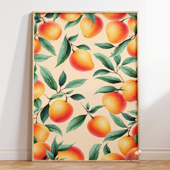 Mango Fruit Pattern Kitchen Wall Decor