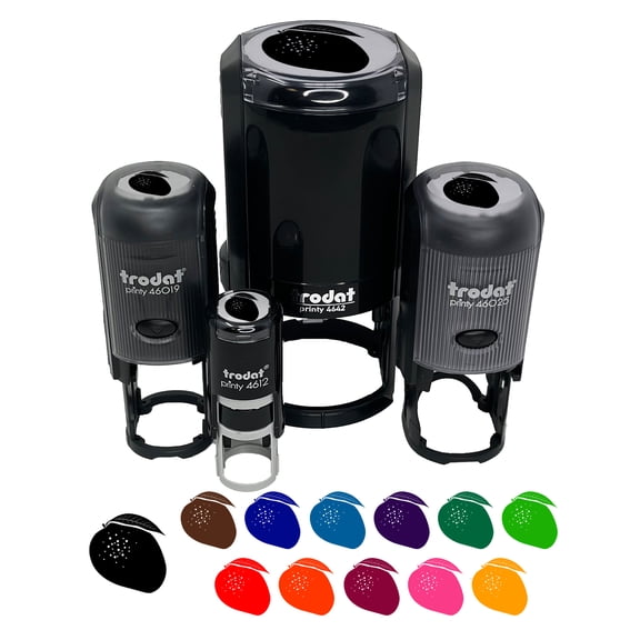 Mango Fruit Solid Self-Inking Rubber Stamp Ink Stamper - Dry Pad (No Ink) - Mini 1/2 Inch