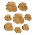 thumbnail image 1 of Mango Fruit Solid Wood Buttons for Crochet Knitting Sewing DIY Craft - 1.00 Inch Medium (7pcs), 1 of 7