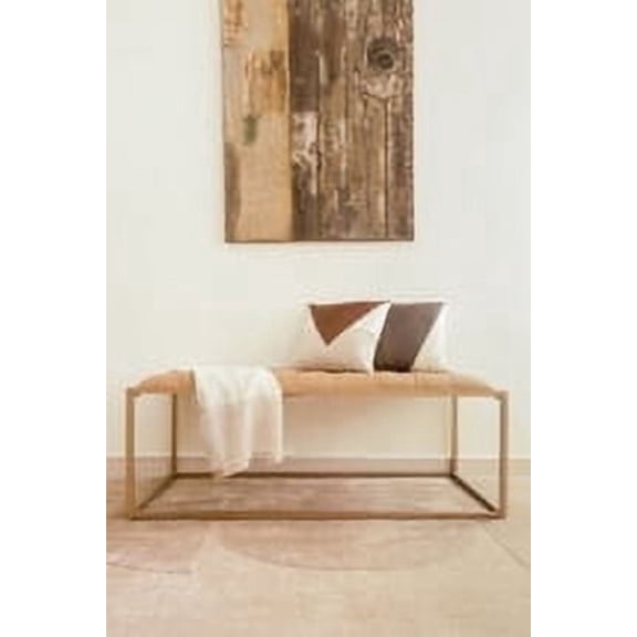 Chadwick Leather Bench with Top Grain Leather Seat