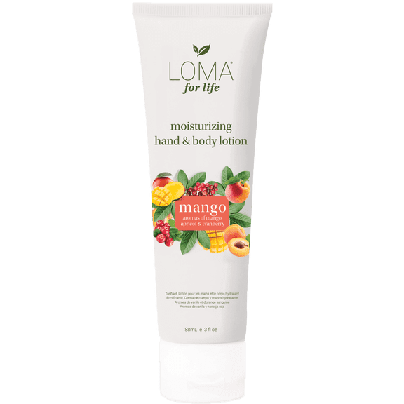 Loma Mango Moisturizing Hand and Body Lotion with Aloe Vera, Fast Absorbing Formula, 3 fl oz