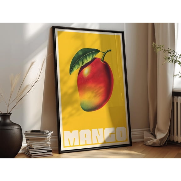 Mango Kitchen Retro Fruit Wall Art Tropical Food Print Pdf
