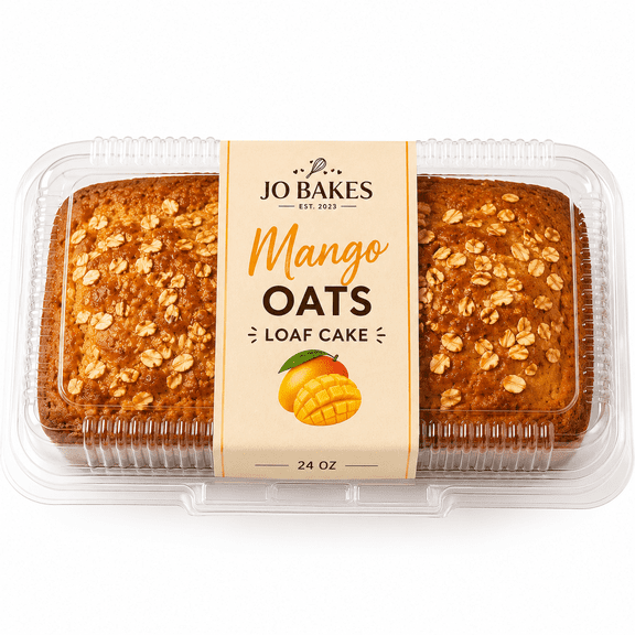 Mango Oat Limited Edition Loaf Cake, Moist Breakfast Cake, 24 oz - JO BAKES