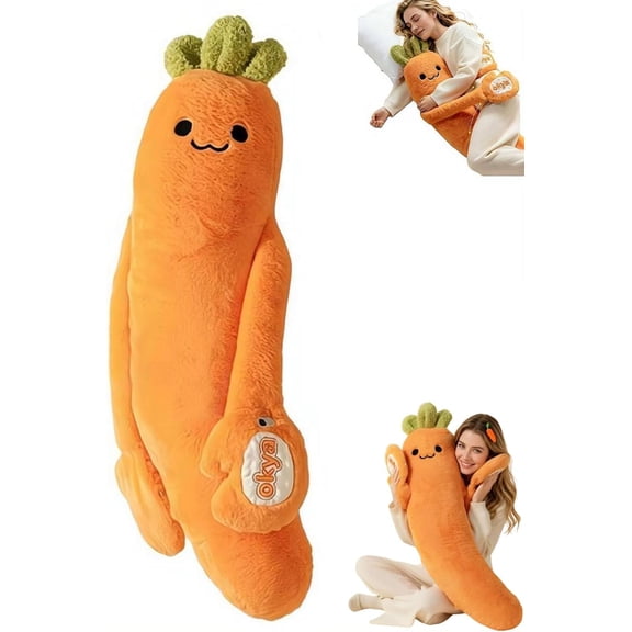 Mango Plush Hugging Pillow,Mango Long Body Patting Pillow with RC Heat Pat Arm&Bluetooth Recording,Soothing Cuddle Pillows Sleeping Companion,Partner Plush Comfort Pillows for Side Sleepers Reading