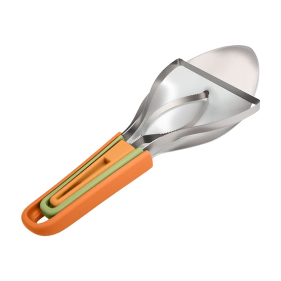 Mango Slicer Pitter Peeler Corer, Stainless Steel Micro-Tooth Blade ...
