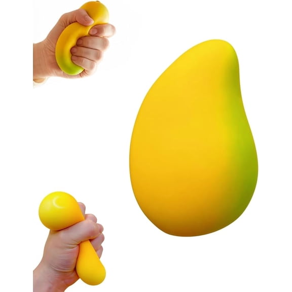 Mango Squishy, Slow Rising Squeeze Fruit Stress Balls for Anxiety Relief, Soft Sensory Ball for Adults, Party Favor Gift