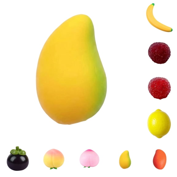 Mango Squishy Toy, Realistic Mango Slow Rebound Stress Relief & Anxiety Fidget Toy for Party Favor Gift