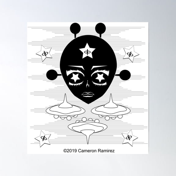 Mango Starchild Poster Wall Art, Modern Wall Decor For Living Room Bedroom, 24x24 UNFRAMED