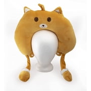 Mango Steam 19" Animal Travel Pillow with Waving Ears - Soft Plush Neck Support for Kids - Fox, Orange