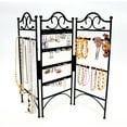 thumbnail image 1 of Mango Steam 3-Panel Organizer for Hanging Earrings, Bracelets, Necklaces (Metal, Black), 1 of 4