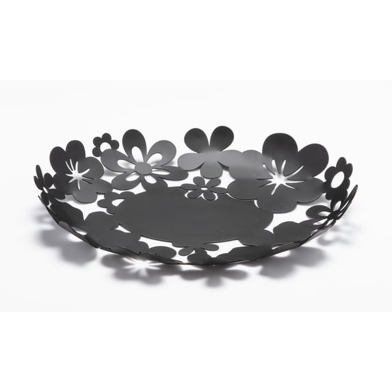 Mango Steam Decorative Centerpiece, Fruit Plate/Bowl, Candy Dish (Aloha, Black)