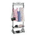 thumbnail image 1 of Mango Steam Modern Brighton Shoe and Coat Rack Organizer, Black, 1 of 7