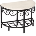 thumbnail image 1 of Mango Steam Modern Shoe Bench - Vanity Seat & Dressing Stool - White, 1 of 7