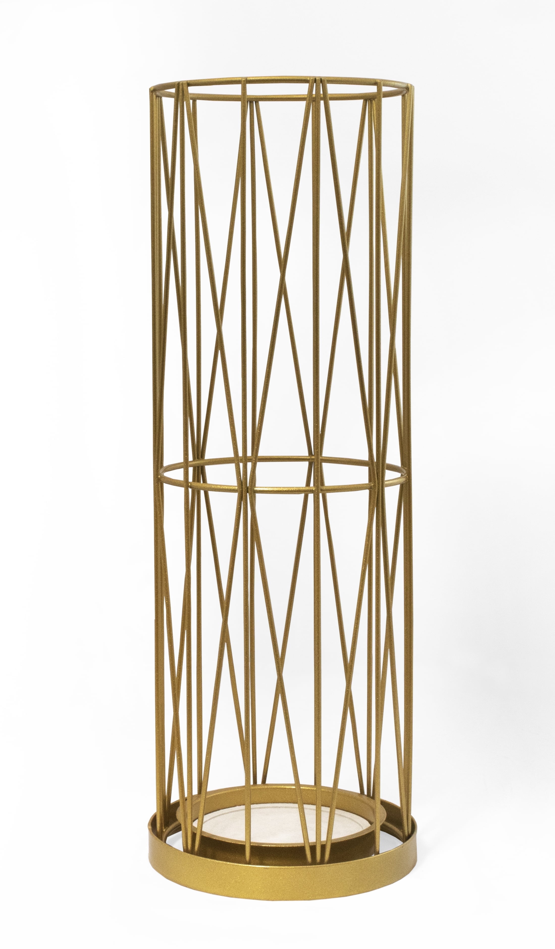 Mango Steam Pluvian Soakstone Metal Umbrella Holder for Living Room or Entryway, Gold