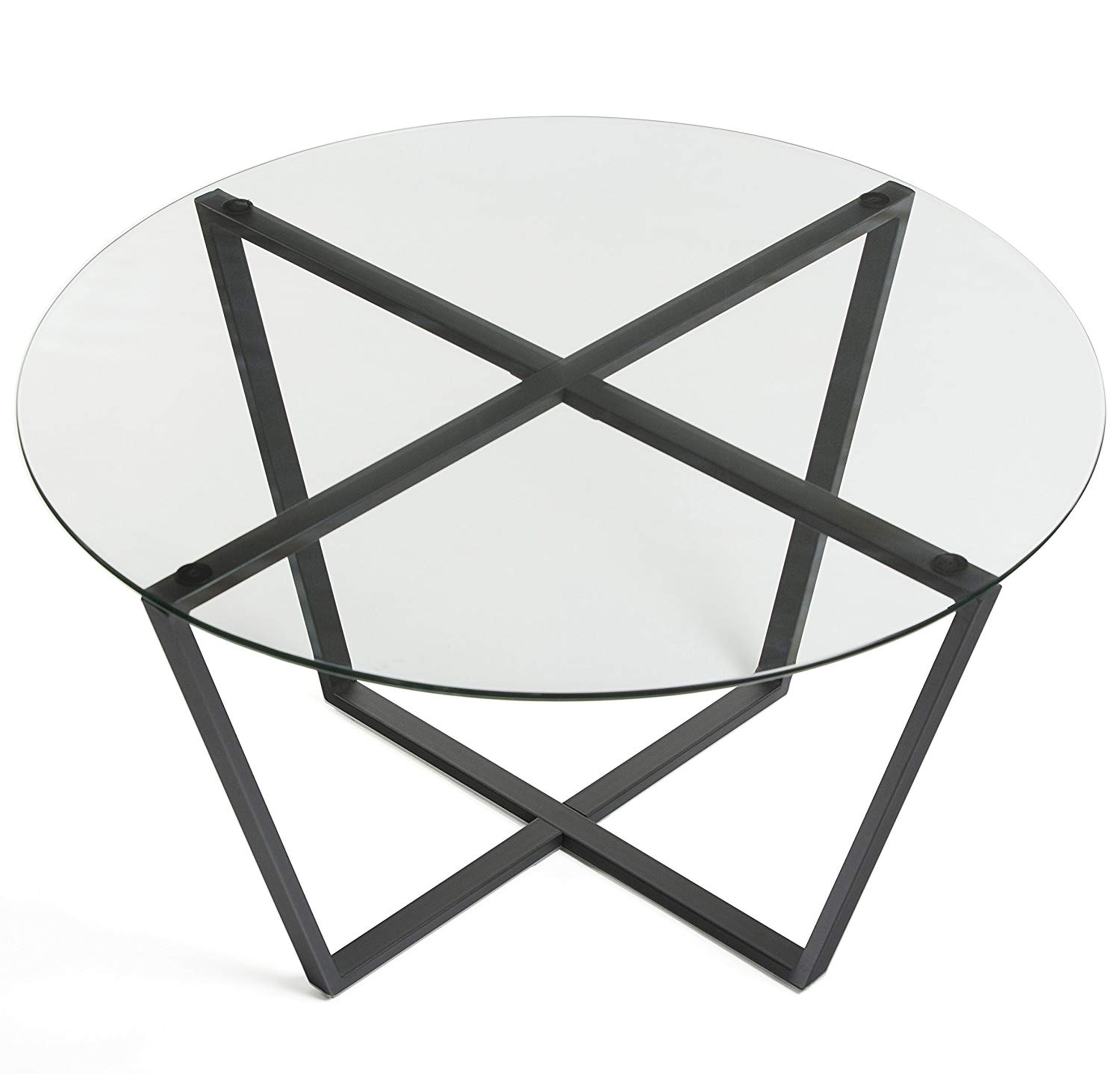 Jumpluff Metal/Glass Round Coffee Table