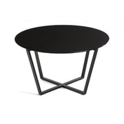 Mango Steam Metro Round Glass Coffee Table, Black