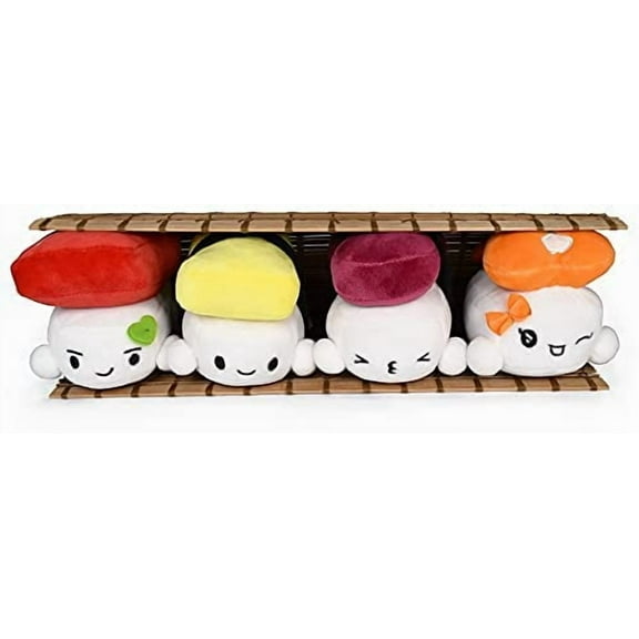 Mango Steam Soft Stuffed Cute  Sushi Plush/Stuffed Animal/Pillow/Toy (Set of 4) Large, 10 inches (26 cm)