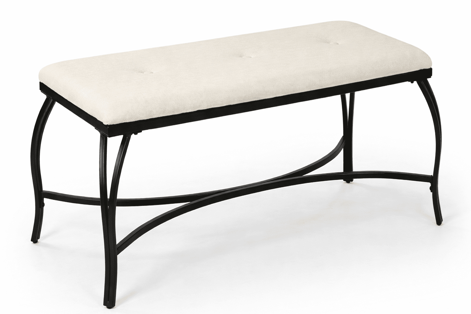 Mango Steam Vienna Cream - Entryway Bench - Powder Coated, Upholstered, Space Saving