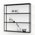 thumbnail image 1 of Mango Steam Wall-Mounted Steel Shelving Unit - 36 H x 36 W x 6 D Inches- Black - for Kitchen, Storage, or Display Use., 1 of 7