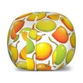 thumbnail image 1 of Mango Storage Toy Bag Chair, Tropical Fruits Scattered Graphic Image on a Plain Background, Stuffed Animal Organizer Washable Bag, Large Size, Orange Lime Green White, by Ambesonne, 1 of 3
