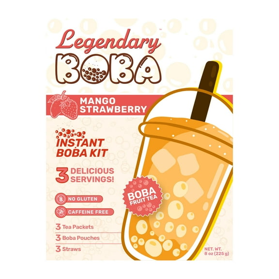 Mango Strawberry Boba