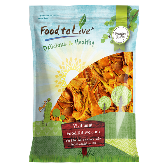 Mango Strips, 4.5 Pounds  No Sugar Added. Vegan, Kosher, Bulk  by Food to Live