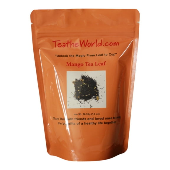 TTW Mango Tea Leaf Loose-Leaf Tea, Loose Tea Leaf, Gluten-Free, Caffeine-Free, 1 Ounce