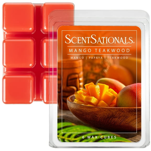 Mango Teakwood Scented Wax Melts, ScentSationals, 2.5 oz