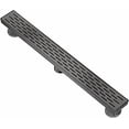 thumbnail image 1 of Mango Tile 24 Inch Linear Rectangle Shower Floor Drain Channel for Bathroom, Fast Drainage with Hair Strainer, CUPC Certified, Adjustable Leveling Feet with Removable Pattern Grate, Black, 1 of 7