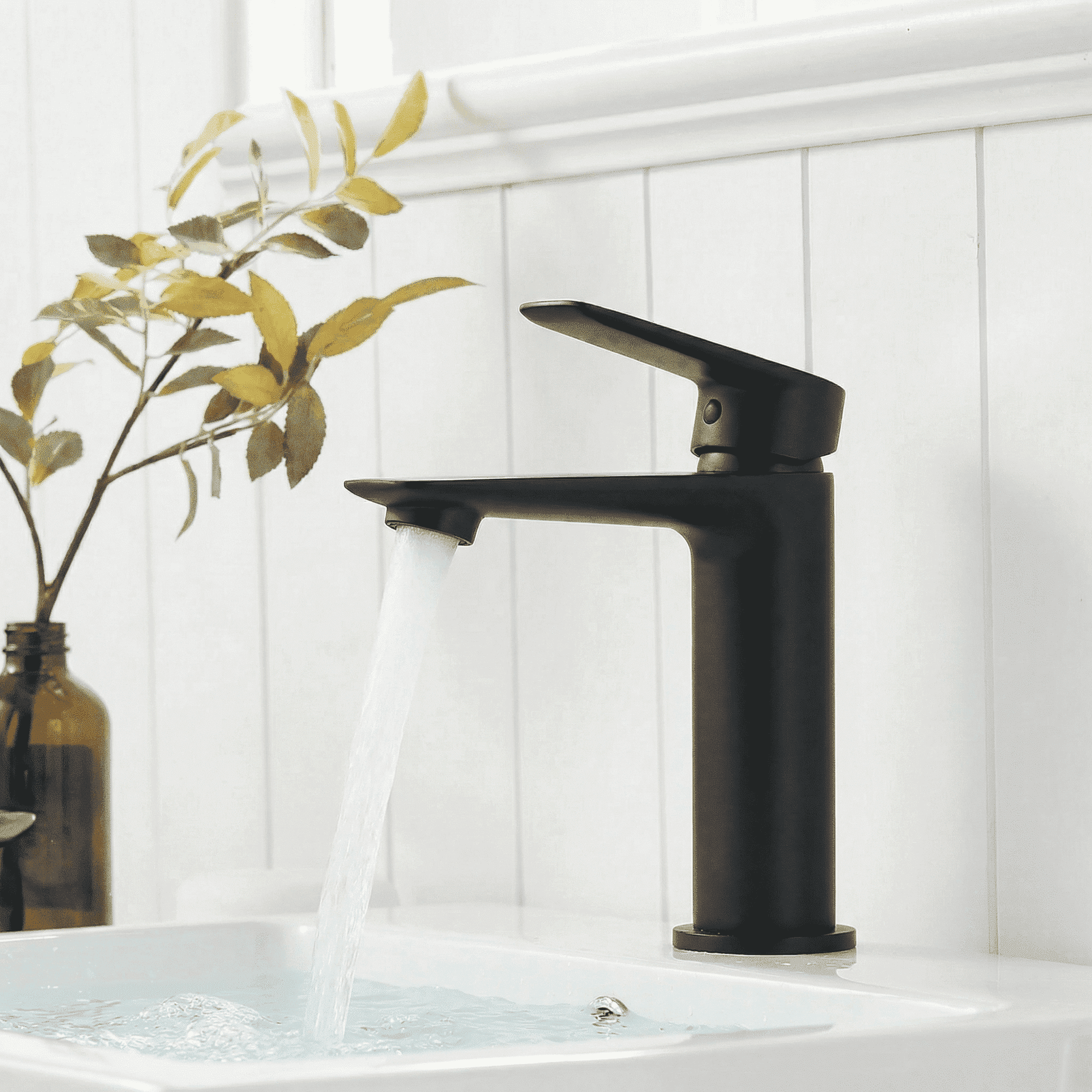 Mango Tile SUS304 Stainless Steel Black Bathroom Sink Faucet