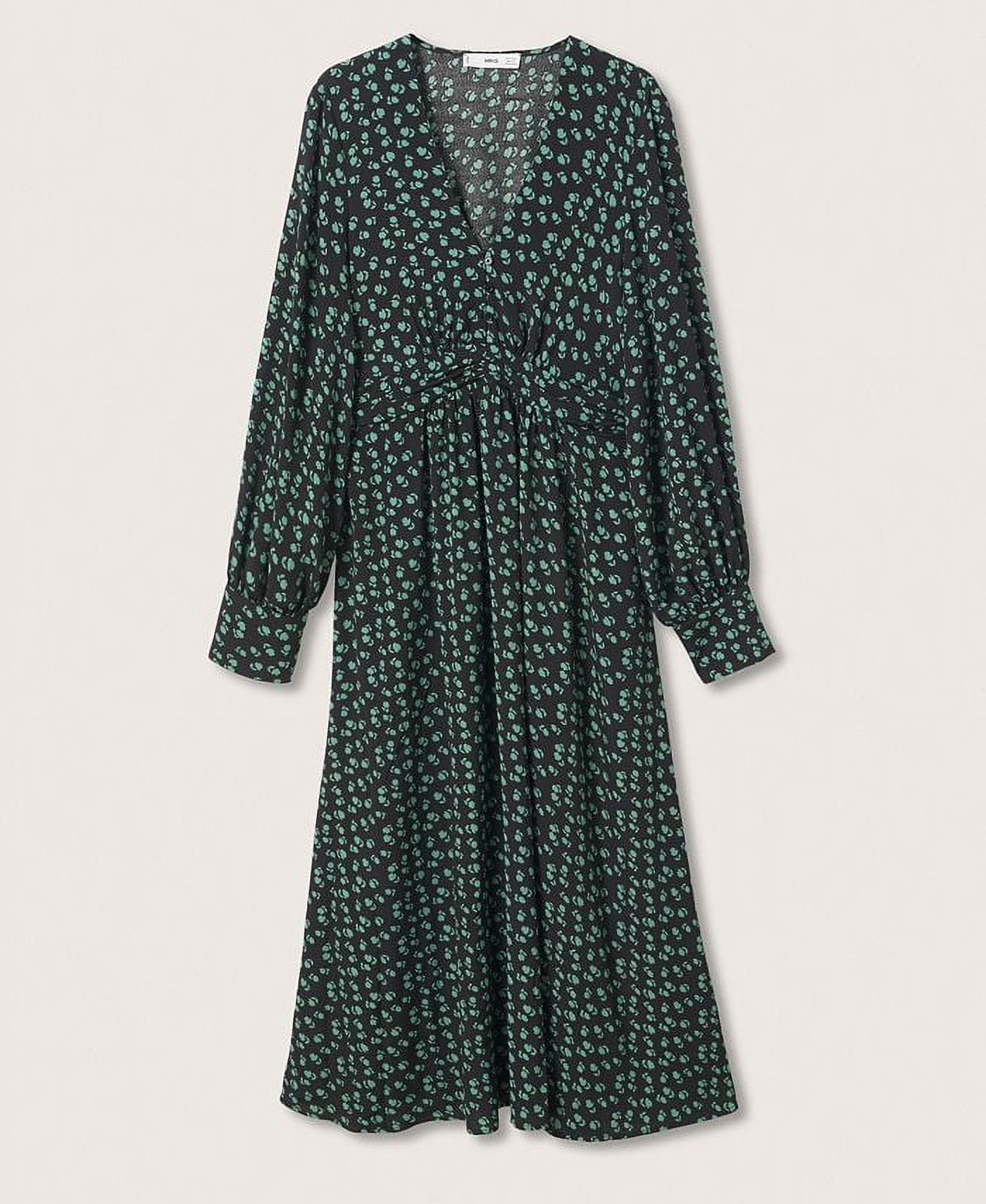 Mango Women's Midi Printed Dress Green Size 6 - Walmart.com