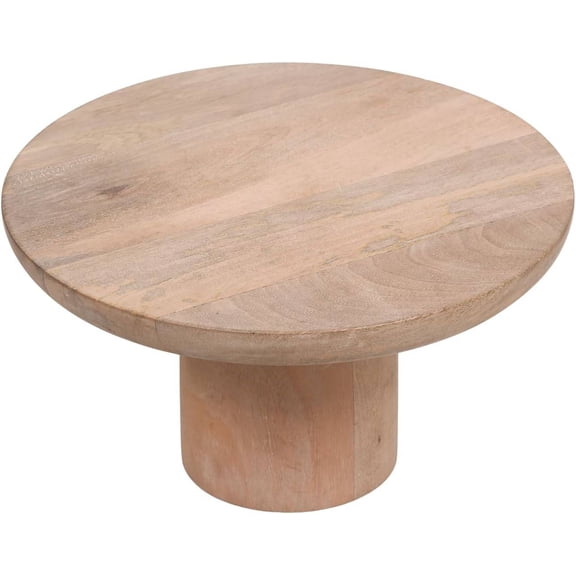 Mango Wood Cake Stand 12", Decorative Pedestal Serving & Display Stand for Kitchen and Home