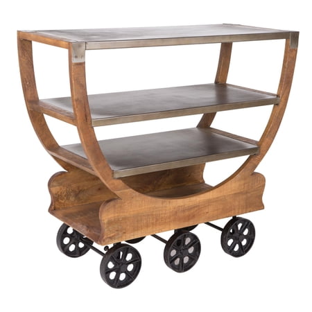 Mango Wood Cart Natural