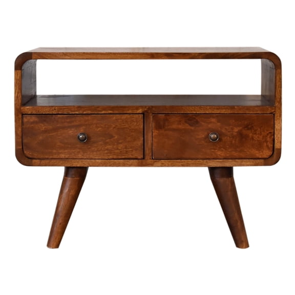 Mango Wood, Clean Design / Provide Functional Storage for Media