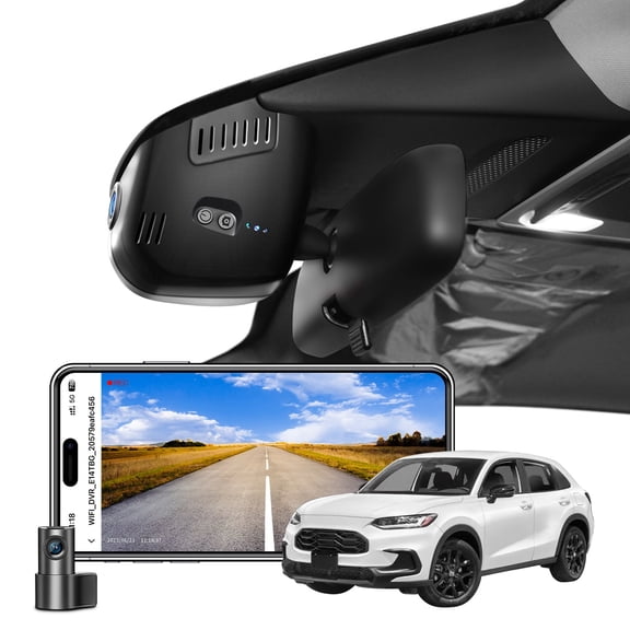 Mangoa Dash Cam 4K Front and Rear 1080p Starvis Sensor for Honda HRV Gen3 RU 2023 2024 2025 2026(Model B), Integrated OEM Look, UHD 2160P Video, WiFi & App, GPS, 128GB Card