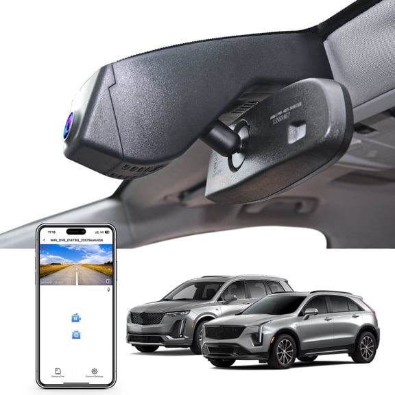 Mangoal 4K Dash Cam Custom Fit for Cadillac XT5 2017-2026 XT6 2020-2026(Model A), UHD 2160P Video, WiFi, App, Loop Recording, Easy to Install, 64GB Card